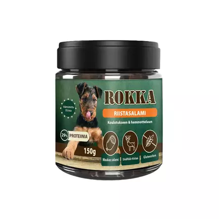 Rokka Riistasalami 150g - Koiran puruluut ja herkut - 6438411023976 - 1