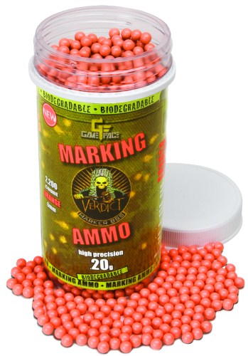 Crosman Marker Oranssi 6mm 0,20g 2200kpl, biohajoava - Ilma-aseen panokset - 028478132696 - 1