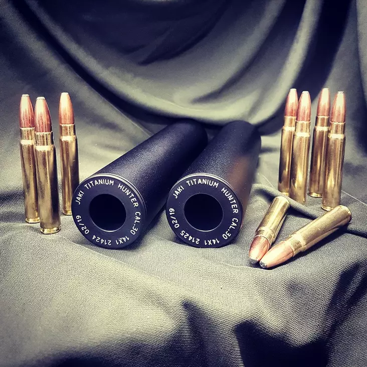 Jaki Titanium Hunter, Magnum kaliipereihin, Mattamusta, äänenvaimentaja - Äänenvaimentajat - 3950001258146 - 1