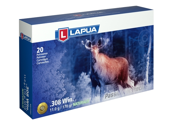 Lapua Naturalis .308win 11,0g 20kpl - Kiväärin kaliiperi .308 - 6418267103466 - 1