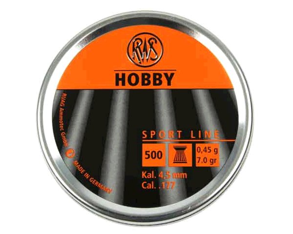 RWS Hobby 4,5mm 0,45g 5000kpl - Ilma-aseen panokset - 4000294136406 - 1