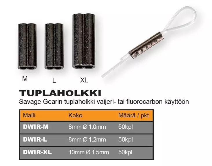 SG Double Wire Crimp Tuplaholkki - Kalastajan työkalut ja tarvikkeet - 3950001252366 - 1