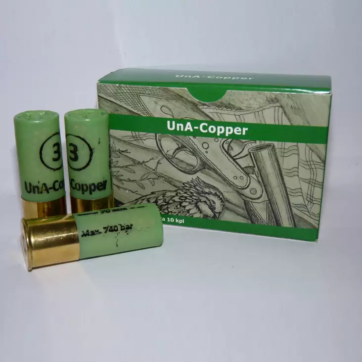 UnA-Copper 12/70 32g 3,5mm Patruuna 10kpl - Haulikon kaliiperi 12/70 - 6430068624346 - 1