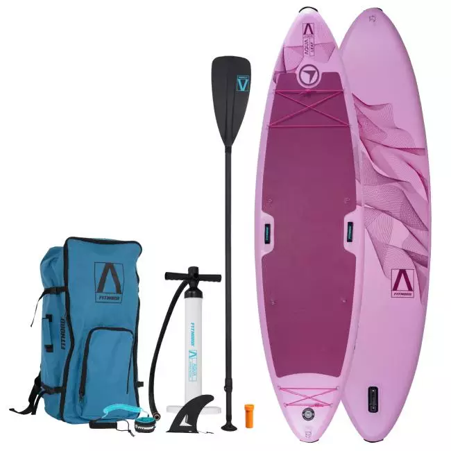 FitNord Aqua Leaf 340 SUP-lautasetti, pinkki (kantavuus 200 kg, lasikuitumela) G2 - SUP-laudat - KK1002866 - 1