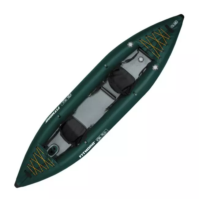FitNord Seal Two ilmatäytteinen kajakki, tummanvihreä (2-istuttava) 2026 *Ennakkotilaa 22.5 saapuvasta erästä!* - Ilmatäytteiset kajakit - KK1003866 - 1