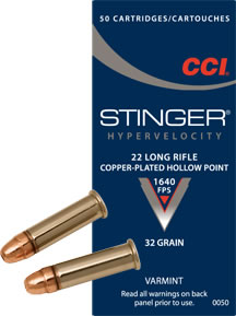 CCI Stinger 2,07g .22LR 500kpl - Pienoiskiväärin kaliiperi 22 LR - 076683550507 - 1