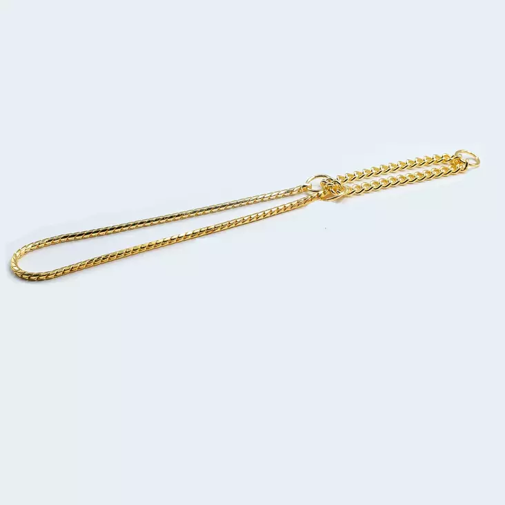 Jokke Snake kullattu puolikiristävä 3,5mm -näyttelypanta - Koiran pannat ja valjaat - 3950001288587 - 1