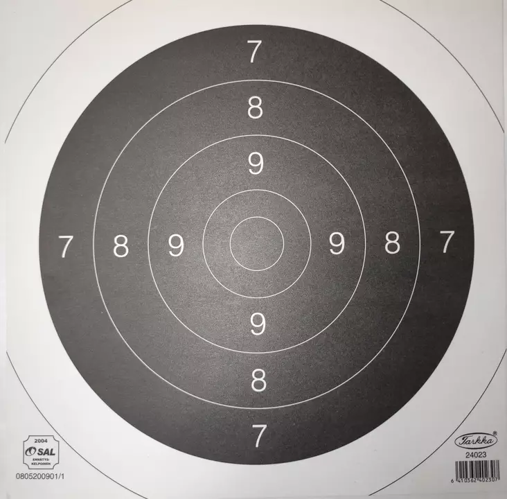 Koulutaulun keskiö 23 Virallinen 23x23cm 1kpl - Ampumatuet ja taulut - 6410362402307 - 1