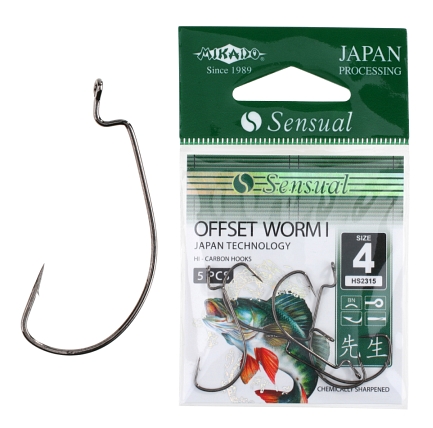 Mikado Sensual Offset Worm Jigikoukut 5kpl - Koukut - 5900637710707 - 1