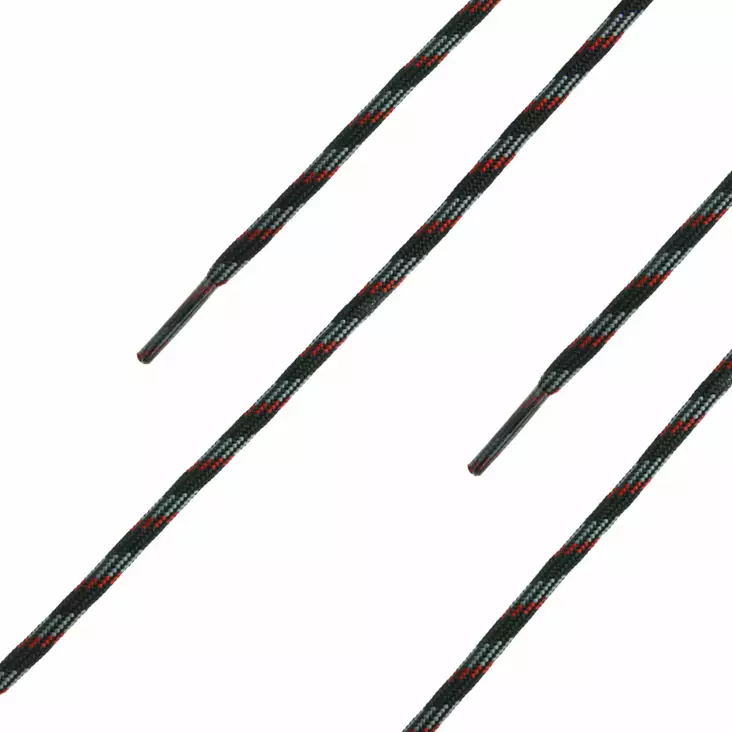 Musta-harmaa-punaiset nauhat kengälle. - HAIX Pohjalliset ja nauhat - 4044465323607 - 1