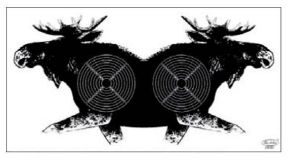 Tarkka Ilmakivääritaulu Hirvi 100kpl 2-päinen 17,5 x 32 cm - Ampumatuet ja taulut - 6410362404707 - 1