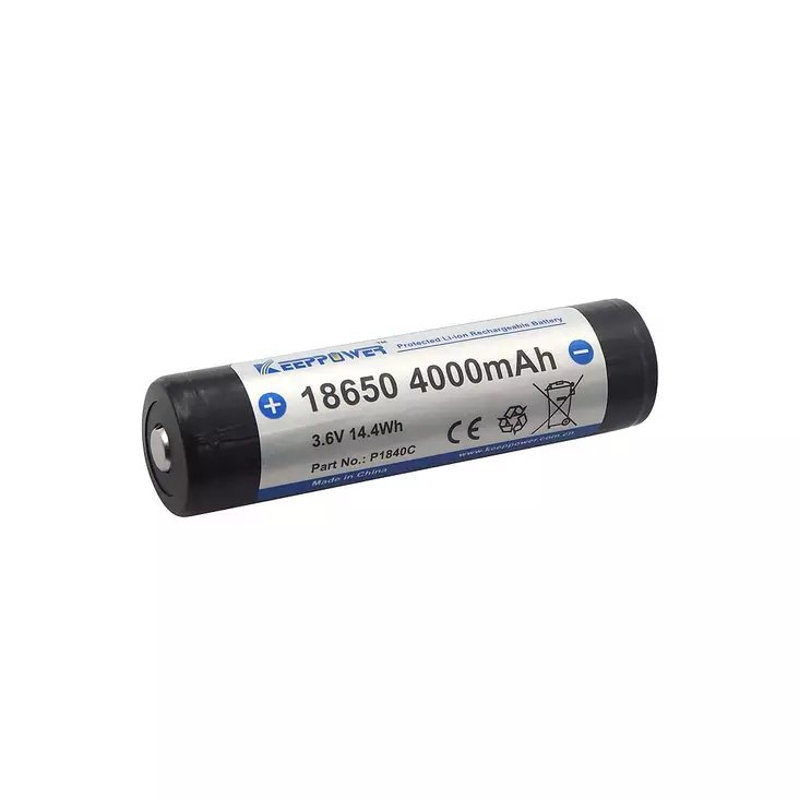 4000 mAh Keeppower 18650 3,6 V Li-Ion -akku suojapiirillä - Akut, laturit ja patterit - 3950001297107 - 1