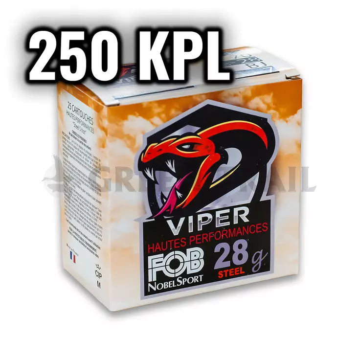 FOB Viper Steel 7 28g 2,5mm 430 m/s 250kpl - Haulikon kaliiperi 12/70 - 3950001301217 - 1