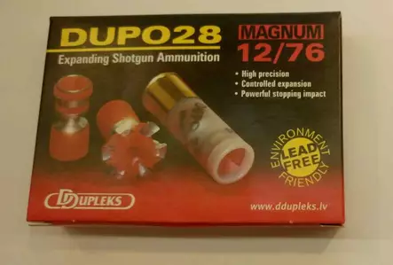 DDupleks Dupo 12/76 28g Slug 5kpl, täyteinen - Haulikon kaliiperi 12 - 4751007980128 - 1