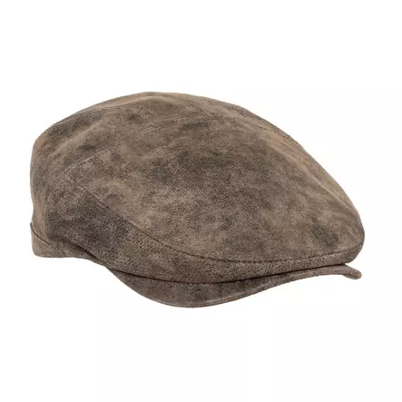 Faustmann nahkalippis flat cap ruskea - Hatut - 3950001289478 - 1