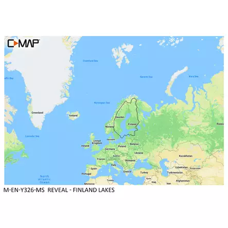 M-EN-Y326-MS C-Map Reveal Suomen sisävedet ja merialue -karttakortti - Karttakortit - 8053800670678 - 1