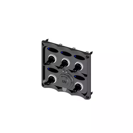 12V 5 kytkintä + pistorasia IP65 -kytkinpaneeli - Venetarvikkeet - NSF002708 - 1