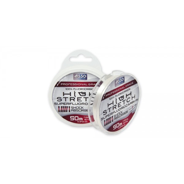 Asso Fluorocarbon High Stretch 50m - Fluorocarbonsiimat - 8050043363268 - 1