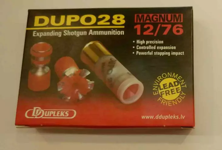DDupleks Dupo 12/76 28g Slug 5kpl, täyteinen - Haulikon kaliiperi 12 - 4751007980128 - 1