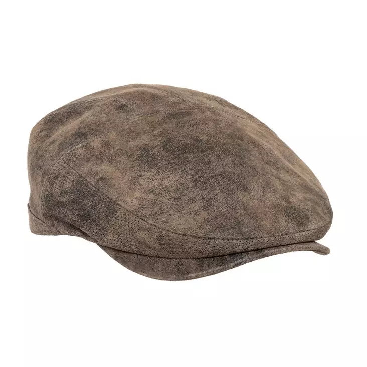 Faustmann nahkalippis flat cap ruskea - Hatut - 3950001289478 - 1