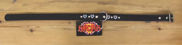 TopaCanis Love- nahkapanta POISTOTUOTE! - Koiran pannat ja valjaat - 6430027773528 - 1