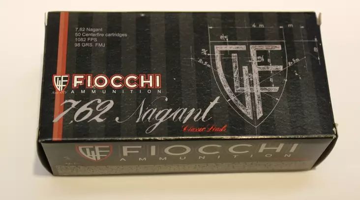 Fiocchi FMJ 7,62 Nagant 6,35g 50kpl, pistoolinpatruuna - Käsiasepatruunat - 762344001449 - 2