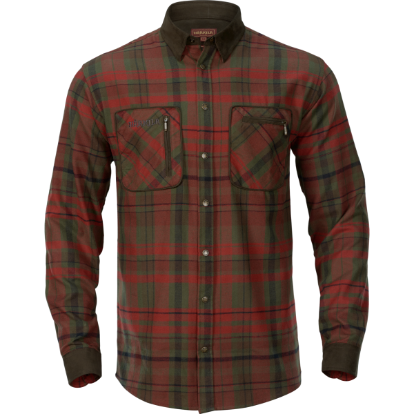 Härkila Flanellipaita Pajala, Red autumn check - Paidat ja neuleet - 3950001271459 - 1