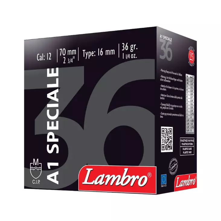 Lambro A36 12/70 36g 25kpl Haulikonpatruuna - Haulikon kaliiperi 12/70 - 3950001267599 - 1