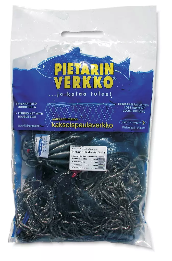 Pietarin Kaksoispaulaverkko 33 x 1,8 x 0,15 / 30m - Kalastajan työkalut ja tarvikkeet - 6418252333359 - 2