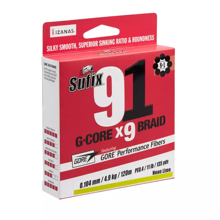Sufix 91 Neon Chartreuse -kuitusiima - Kuitusiimat - 024777735569 - 1